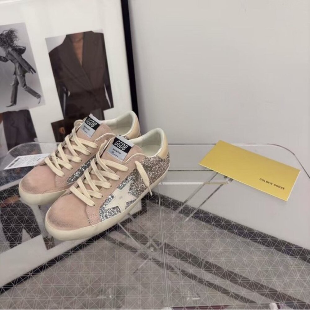 Golden Goose Women's Sneakers - Pink and Silver Sparkle - Picture 5 of 6